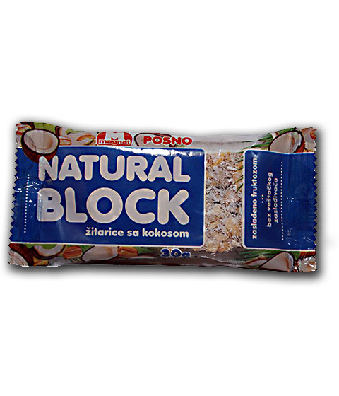 Integralne pločice NATURAL BLOCK sa kokosom